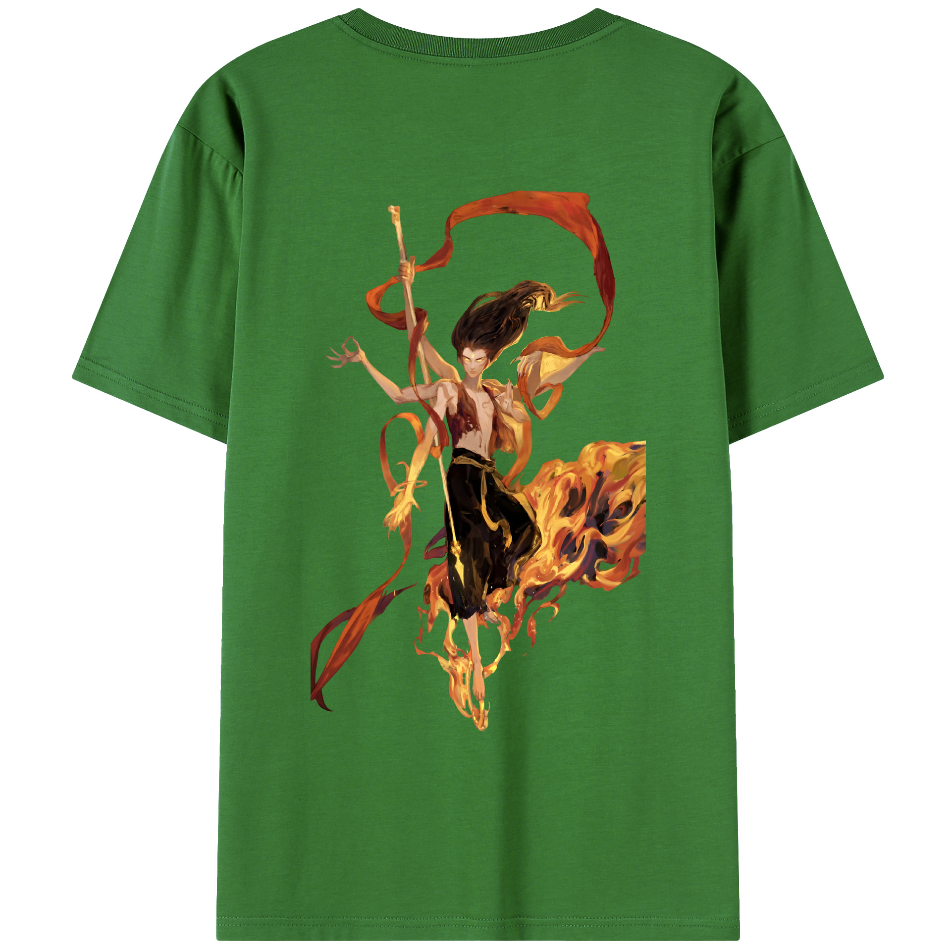 （画像用） Ne Zha 2 ナタ 魔童の大暴れ レディース半袖Tシャツ(バックプリント)